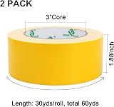 BOMEI PACK Yellow Duct Tape 230mic Thick Reinforced Cloth Gaffer Tape 48mm x view 2