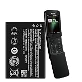 Qoutmcuy BV-6A Battery,1500mAh Replacement Battery for Nokia 8110 4G TA-1059/1048/1067/1071/1295 flip 2017 Series 2060 3060 5250 Series
