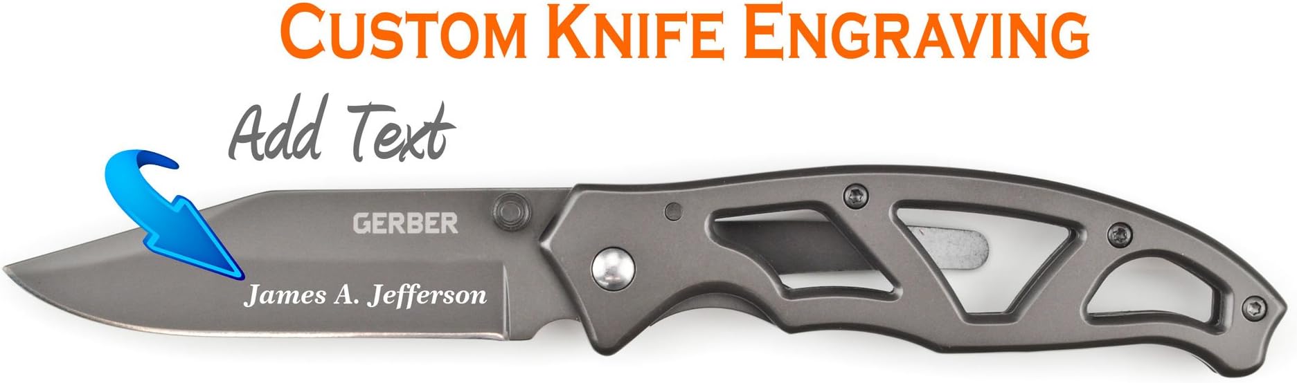 Custom Engraved Gerber Paraframe I Dark Gray Fine Edge 22-08446