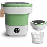Portable Washing Machine, 20L Foldable Washer with Spin Basket, Upgraded 3 Modes Deep Cleaning for Baby Clothes, Underwear &amp; Socks, fit for Hotel, Travel, Camping, Apartment &amp; Dorm