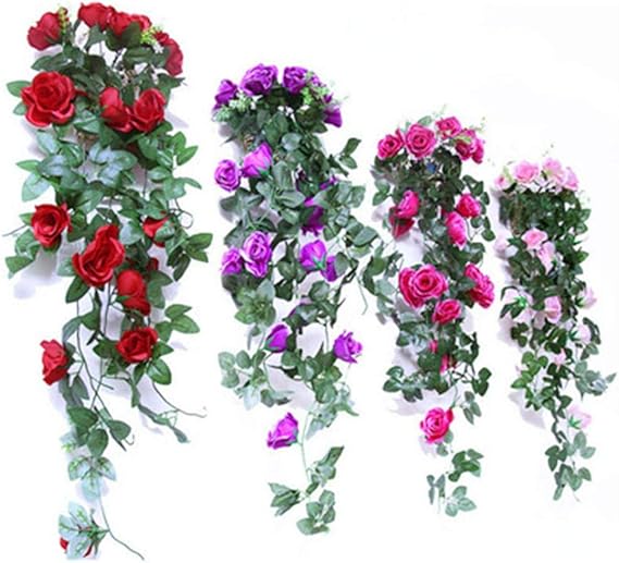 Flores artificiales para colgar en la pared, orquídeas para colgar en