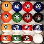 Modern Style Pool Ball Set - Billiards