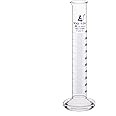 EISCO Graduated Cylinder, 100ml - Class A Tolerance ±0.50ml - Round Base - Blue Graduations - Borosilicate 3.3 Glass