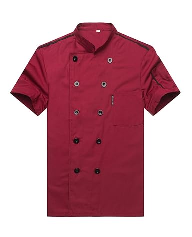 WAIWAIZUI Kochjacke Kurzarm Mehrere Farben