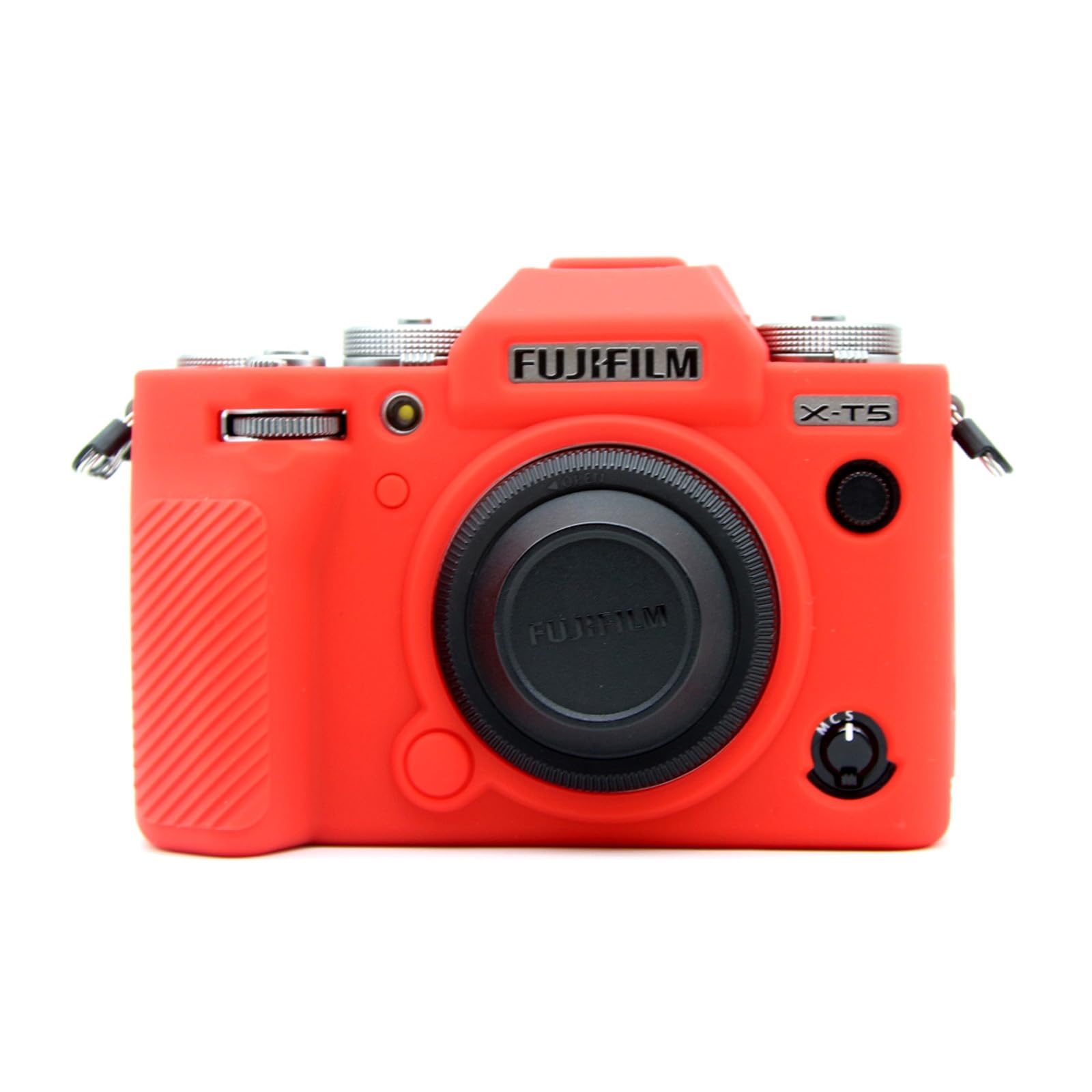 Rieibi Fuji XT5 X-T5 Case, Soft Silicone Protective Case for Fujifilm XT5 X-T5 Camera, Lightweight Fuji X-T5 Camera Case - Red