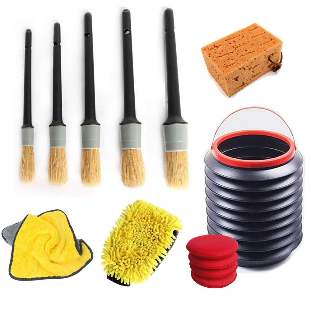 Auto Detailing Brush Kit For Car Interior Exterior Detail Jobs