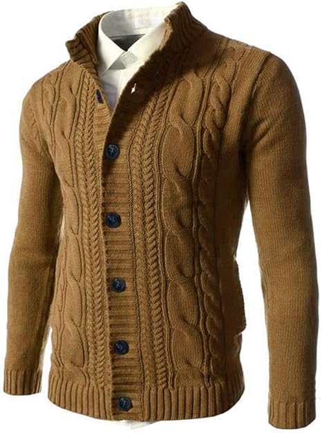 men's button down sweater with pockets