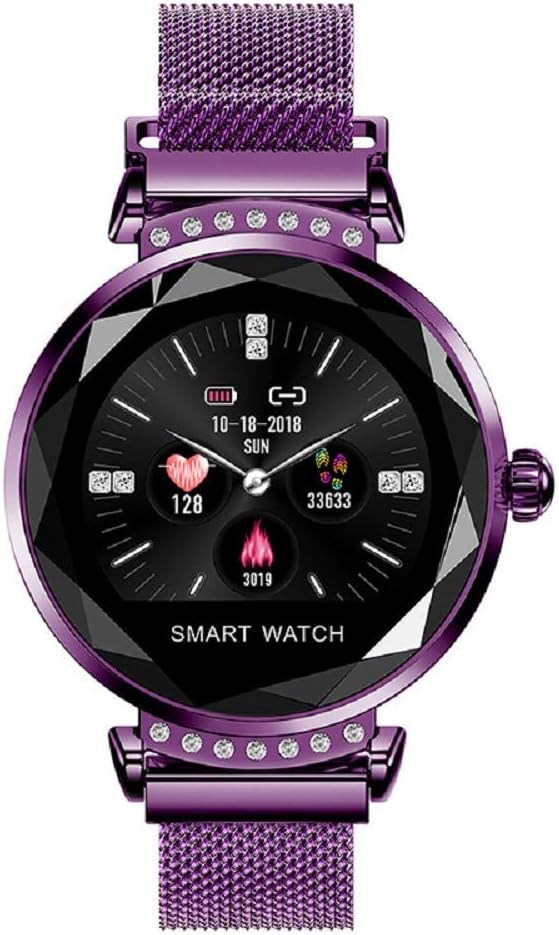 AI WATCH Mujeres Reloj Inteligente 3D Diamond Glass PPG Ritmo ...