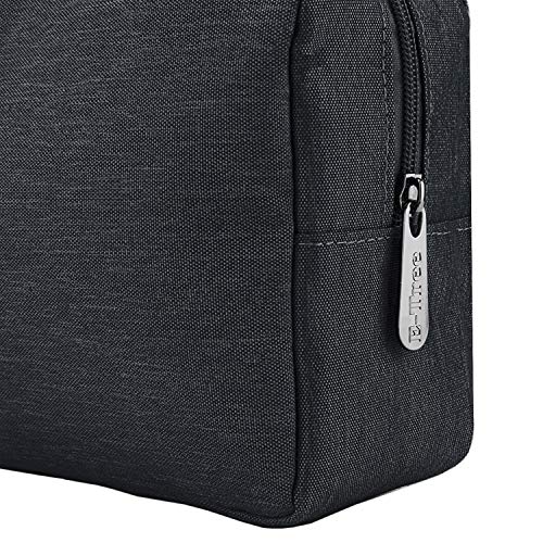 E-Tree 9.8 inch Canvas Zippered Cosmetic Travel Bag, Makeup Carrying Case, Portable Daily Storage, Compliant Bag, Toiletry Carry Pouch Small Organizer, Black 7 E-Tree 9.8 inch Canvas Zippered Cosmetic Travel Bag, Makeup Carrying Case, Portable Daily Storage, Compliant Bag, Toiletry Carry Pouch Small Organizer, Black