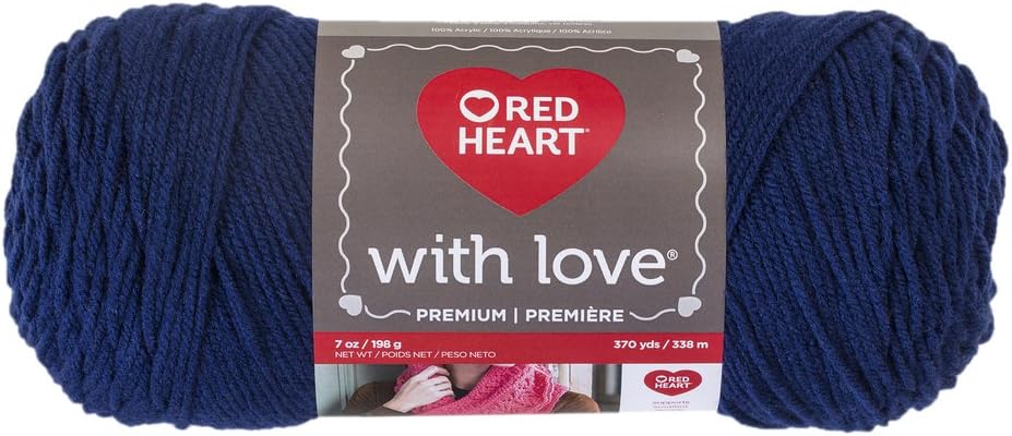 Red Heart With Love Yarn, Navy (E400.1801)