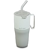 Klean Kanteen Rise Insulated Tumbler - Reusable Tumbler for Quick Hydration - Stainless Steel - Vacuum Insulation - Dishwasher-Safe - BPA-Free - Straw Lid - 26 oz - Barely Blue