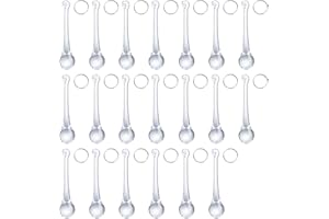 LONGWIN 20pcs 3inch Crystal Teardrop Chandelier Pendant Parts Wedding Party Christmas Tree Decorations Ornaments
