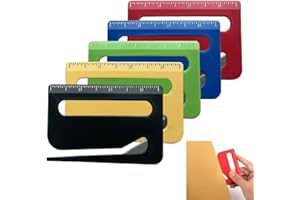 Letter Openers with Ruler Envelope Opener & Magnifier - Envelope Envelope Slitter Package Slitter Tool, Safe Paper Cutter for