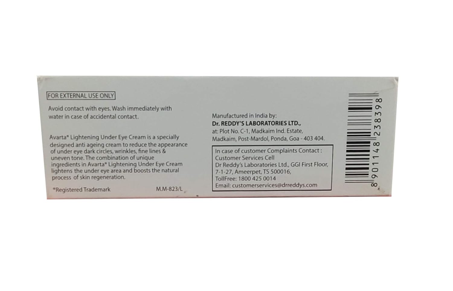 avarta eye cream ingredients