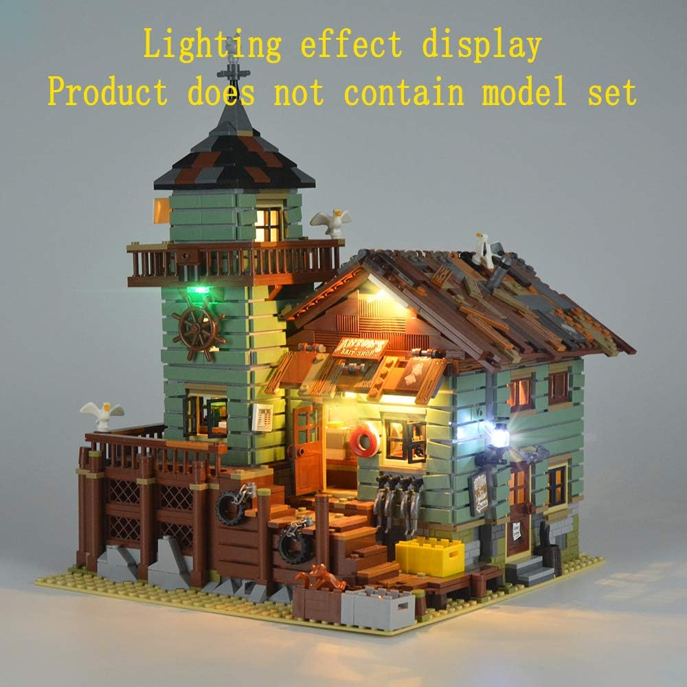 GEAMENT Bricks Light Set for Ideas Old Fishing Store Building Blocks Model Compatible with LEGO 21310 (Building Set Not Included) - Image 4