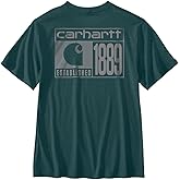 Carhartt Men’s Relaxed Fit Lightweight Short-Sleeve Pocket Geo Badge Graphic T-Shirt