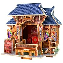 Robotime DIY Global Style House Wooden Craft Kit Miniatute Model Kits for Kids (China Theater)