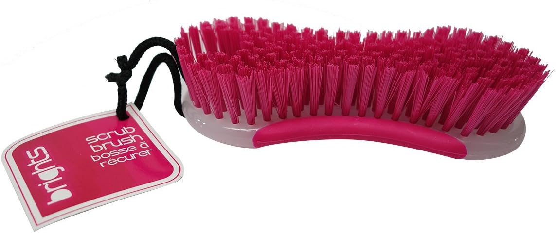 Brights Kitchen Kitchen Bath and Floor Scrub Brush, Pink, 3-Pack