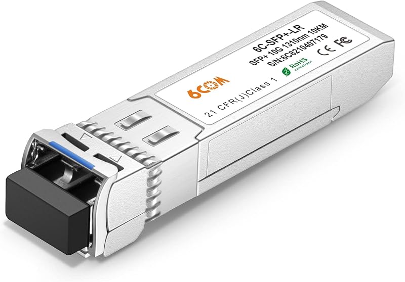 6COMGIGA 10GBASE-LR SFP+ Transceiver 10KM LC Single Mode for D-Link DEM-432XT-DD