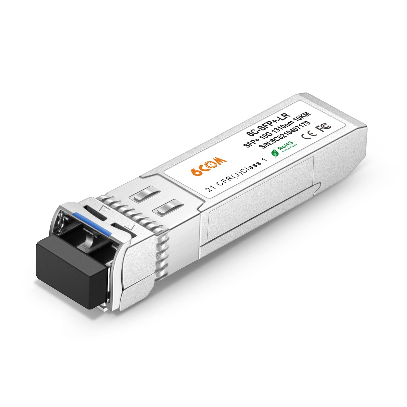 6COMGIGA 10GBase-LR SFP+ Transceiver, 10G Duplex LC Single Mode Module for D-Link DEM-432XT-DD, DDM, 1310nm, 10km