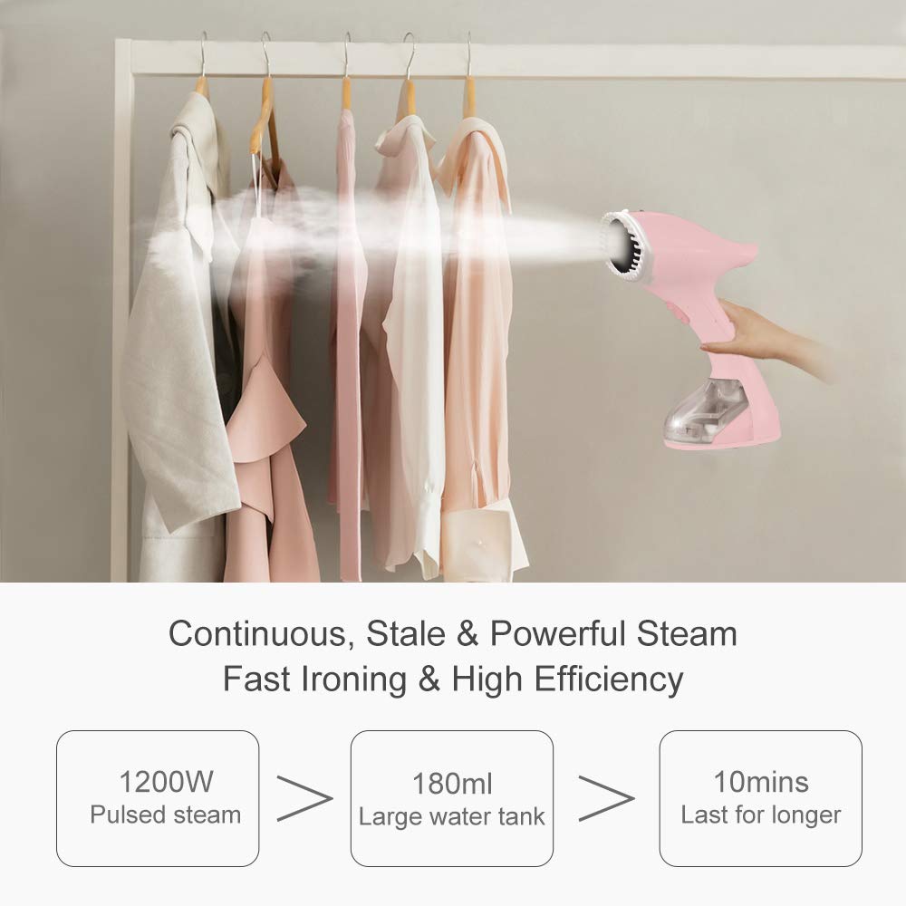 Queenwill Garment Steamer for Clothes Handheld Steamers Fast Heat-up for Home and Travel