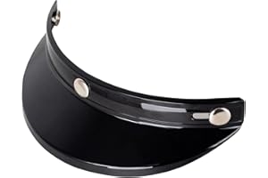 Soman Motorcycle Peak Visor, Motorcycle Helmet Visor Peak Shield Compatiable with 3/4 Open Face Helmets and Half Helmets Sun Protection (Black)
