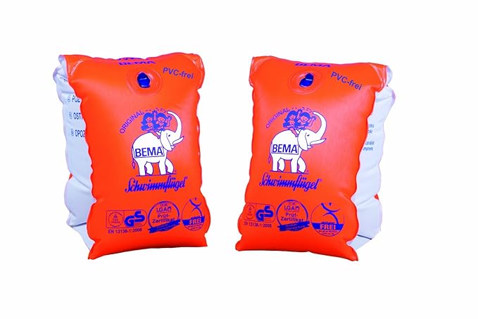 Filmer Unisex – Babys BEMA Schwimmfluegel WFF,orange, Größe 00, 12,5x19,5 cmHöchstgewicht: 11 Kg,Für Für, 1 Jahr