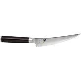 Shun Cutlery Classic Boning & Fillet Knife 6”, Easily Glides Through Meat and Fish, Authentic, Handcrafted Japanese Boning, F