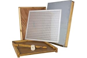 Hoover Hives 10 Frame Langstroth Beehive Parts Kit Dipped in 100% Beeswax Includes Telescoping Top Cover, Oval Bee Escape, Inner Cover, Solid Bottom Board, Entrance Reducer & Queen Excluder