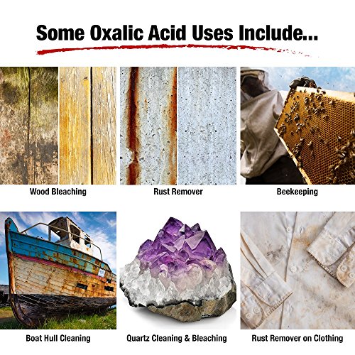 FDC 99.6% PURE OXALIC ACID Powder C2H2O4 (Ethanedioic Acid Dihydrate) Rust Remover, Bleaching Agent, Wood Stain Remover & More!