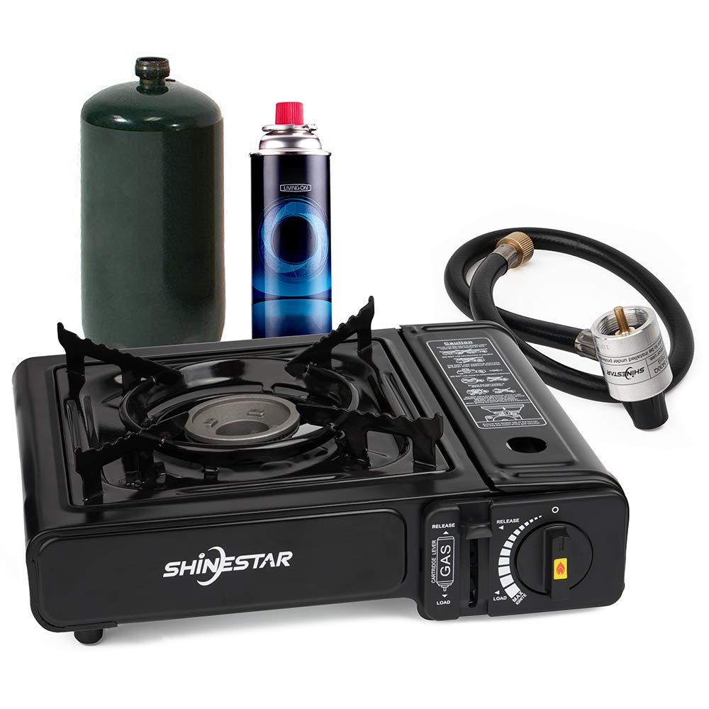 SHINESTAR 7200 BTU Dual Fuel Portable Propane and Butane Gas Stove with