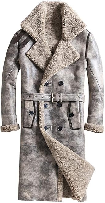 mens shearling coats on sale
