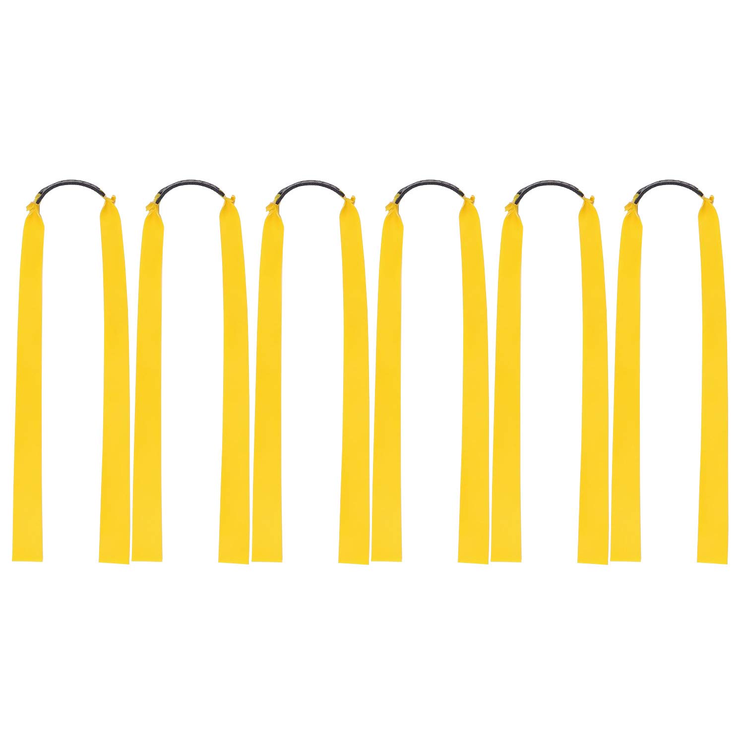 YAAVAAW 6 Pcs Flat Slingshot Rubber Bands - Stretchy, Elastic Replacement Bands for Hunting Catapults