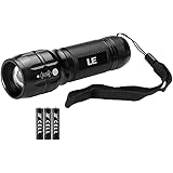 LE Adjustable Focus Mini LED Tactical Flashlight Torch, CREE LED, Zoomable, Small Flashlight, Super Bright, Batteries Included