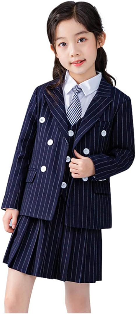Amazon 卒業式 スーツ 女の子 小学生 100 110 1 130 140 150 4点セット ジャケット ベスト スカート ネクタイ フォーマル キッズ 子供服 卒服 小学校 卒業式スーツ 子供スーツ フォーマルスーツ 卒業式服 130 フォーマル 通販