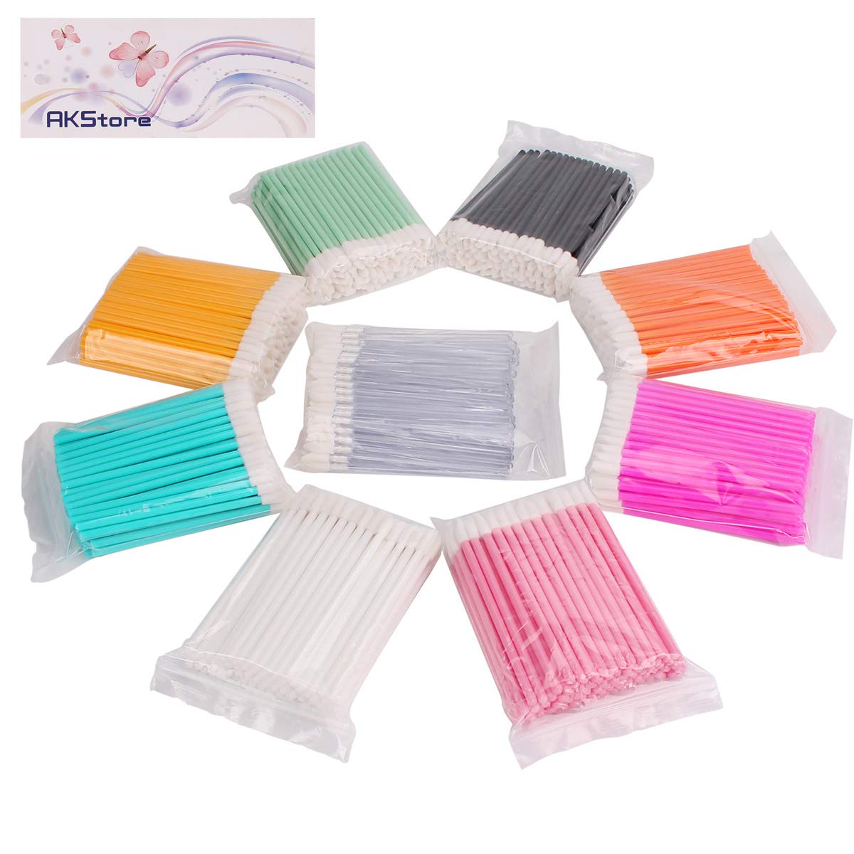 AKStore 100 Pcs Disposable Lip Brushes Make Up Brush Lipstick Lip Gloss Wands Applicator Tool Makeup Beauty Tool Kits (Pink): Beauty
