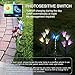 Outdoor Solar Garden Lights - Outdoor Solar Lights, 3 Pack LED Color Changing Outdoor Solar Powered Lights for Patio, Backyard (2 Lilly Flowers and 1 Butterfly)