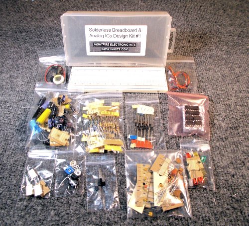 NightFire Electronics Solderless Breadboard & Analog ICs Design Kit #1
