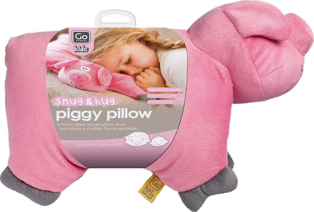 DESIGN GO Pig Folding Pillow, Pink, One Size, Pig Folding Pillow