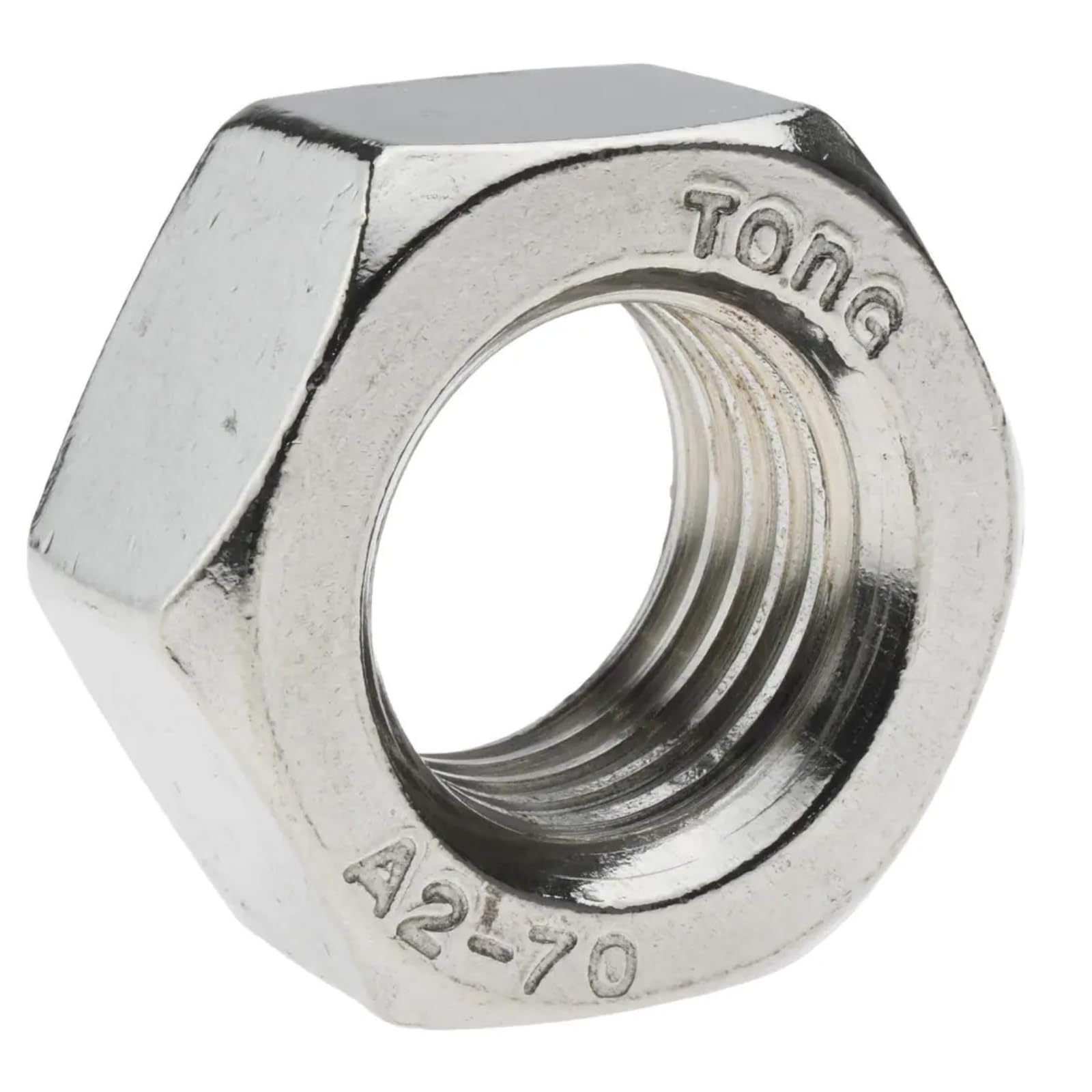 M4 M5 M6 M8 M10 M12 M16 M20 Hex Hexagon Nut Stainless Steel A2 (304) Hex Hexagon Full Nuts by MultiScrew (10, M20 (20mm))