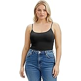 Emmalise Women's Basic Casual Long Camisole Adjustable Strap Cami Layering Top