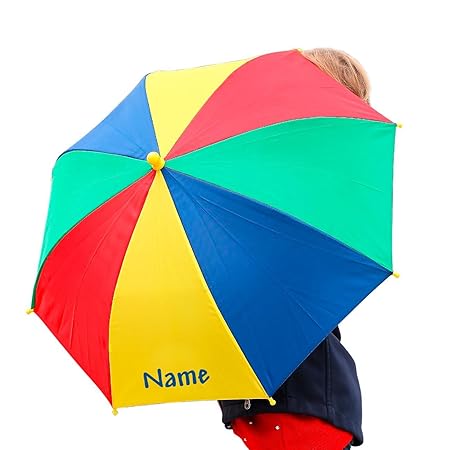 Striefchen® Kinderschirm kunterbunt mit Ihrem Wunschnamen bedruckt