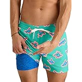 Chubbies Lined Mens Swim Trunks 5.5 Inch – Swim Shorts and Mens Shorts with Elastic Waist, Boxer Brief Liner, UPF 50+