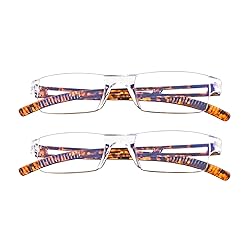 LifeArt Blue Light Blocking Reading Glasses, 2 or