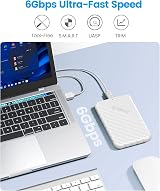 ORICO 2.5 inch USB C Hard Drive Enclosure USB 3.1 Gen 1 to SATA III 9.5/7mm view 2