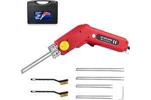 Toemics Toemics Electric Hot Knife Foam Cutter – 200W Styrofoam Cutting Tool, 4 Adjustable 50-500°C Blades for Polystyrene, Sponge, Crafts, and Insulation (Red)