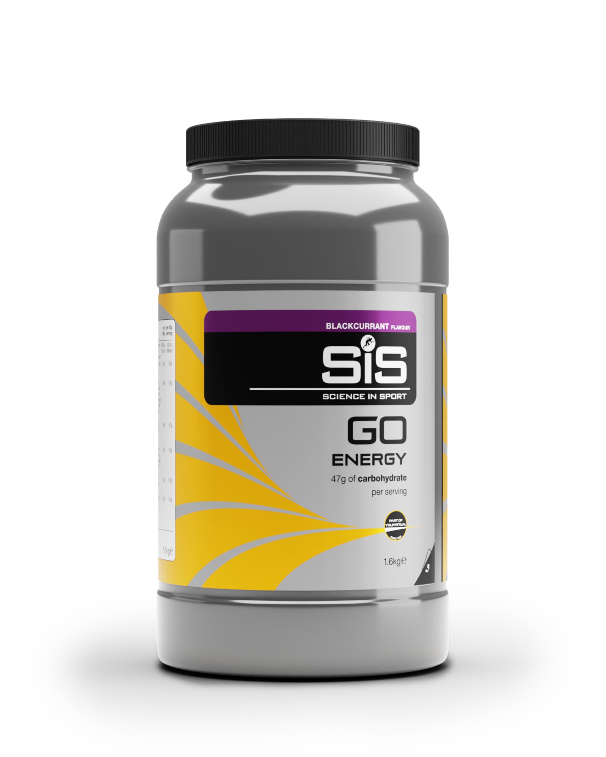 Science In Sport GO Energy Powder Energy Drinks, Blackcurrant Flavour, 47g of Carbohydrates, 32 Servings Per 1.6kg