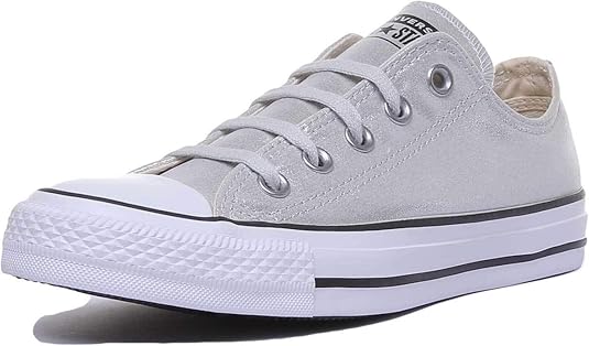 silver low top converse