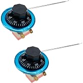 Rannb Capillary Thermostat Switch,50-300 Celsius Rotary Switch - 2pcs | Temperature Controller