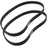 Qjaiune 2Pcs 150XL037 Timing Belt, 75T 10mm Cog Drive Belt | Neoprene Body Nylon Tooth, Glass Fiber Core, Dust Oil Resistant, Low-Noise No-Slip, for Machine Tool HVAC Sewing